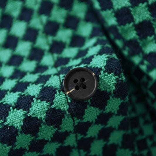 Men’s Houndstooth Jacket | Rustic Brown Shirt Jacket for Autumn