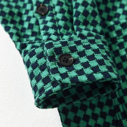 Men’s Houndstooth Jacket | Rustic Brown Shirt Jacket for Autumn