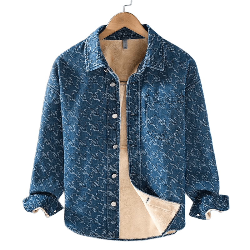 Men’s Denim Jacket with Fleece Lining | Warm Winter Denim Jacket