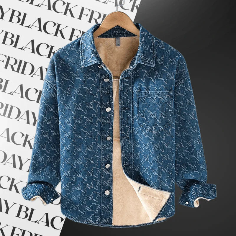 Men’s Denim Jacket with Fleece Lining | Warm Winter Denim Jacket