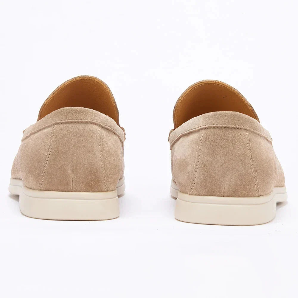 Men’s Suede Loafers | Comfortable Beige Slip-Ons