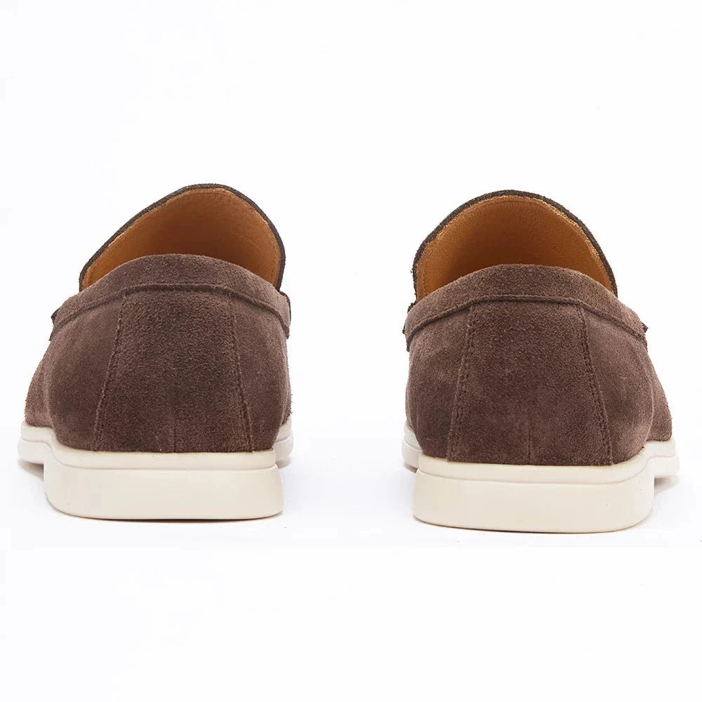 Men’s Suede Loafers | Comfortable Beige Slip-Ons