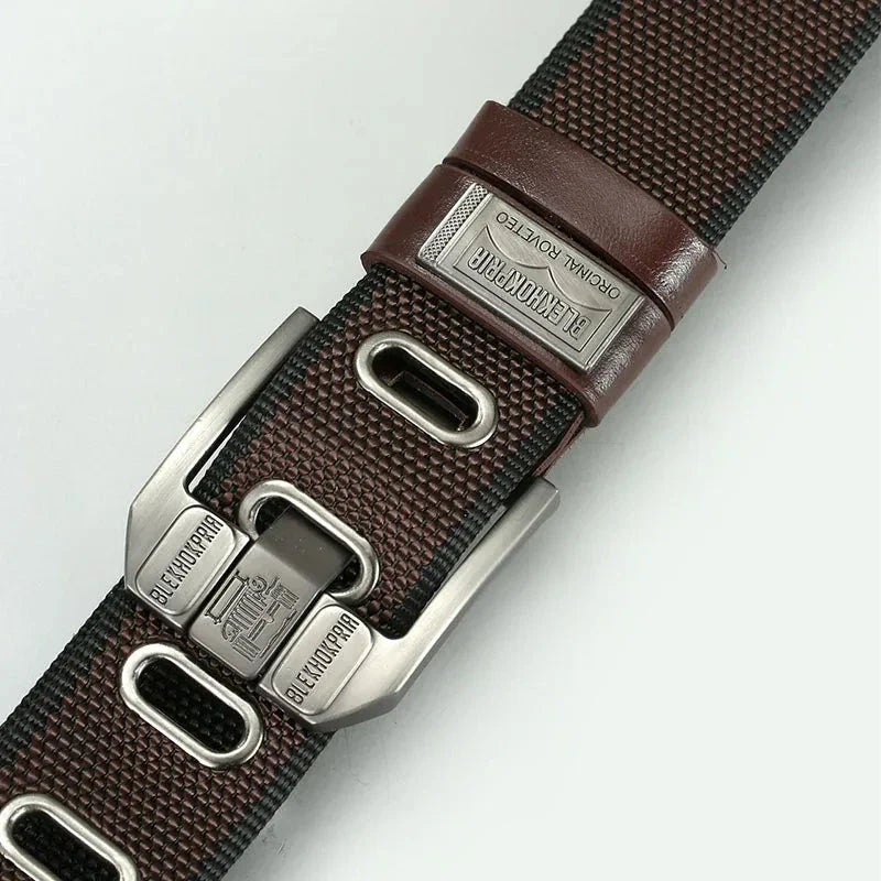 Men’s Outdoor Canvas Belt | Durable Black Nylon Belt with D-Ring