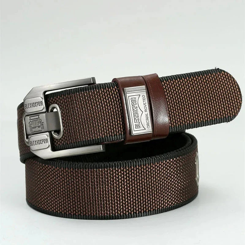 Men’s Outdoor Canvas Belt | Durable Black Nylon Belt with D-Ring