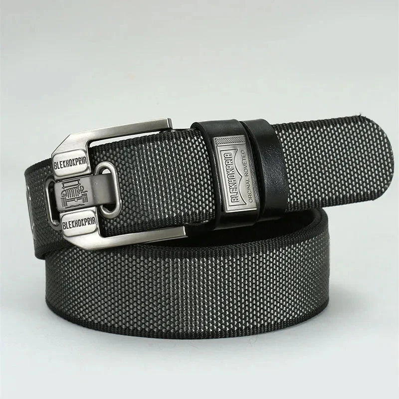 Men’s Outdoor Canvas Belt | Durable Black Nylon Belt with D-Ring
